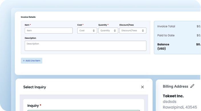 Create booking invoices for stays