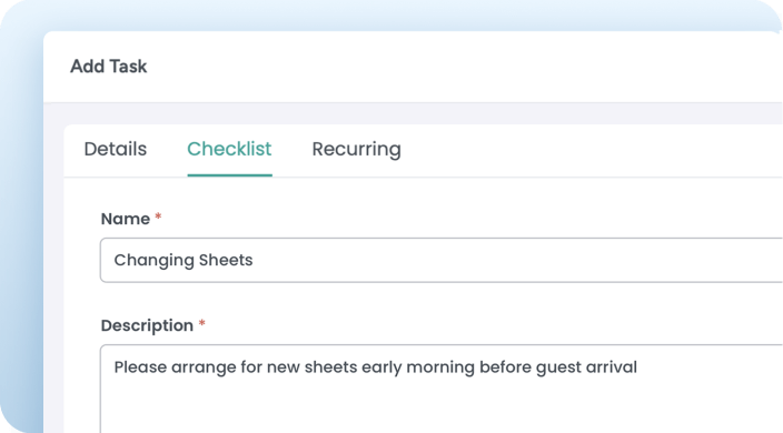 Custom checklists