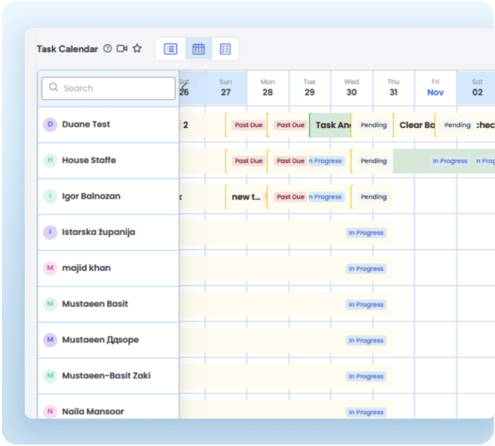 Task progress tracking